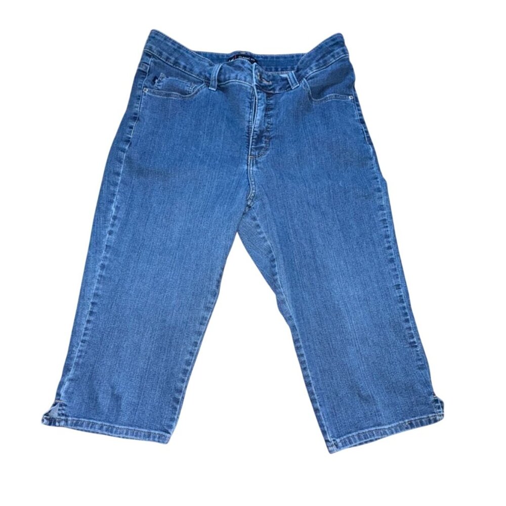 Lee Classic Fit Denim Capri Pants-Blue-15.5 in-GUC